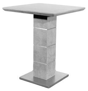 Delta Marble Effect Bar Table With Brushed Steel Base