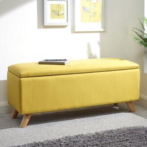 Speke Fabric Ottoman Storage Unit In Yellow