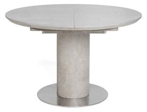 Delta Round Extending Dining Table With Brushed Steel Base