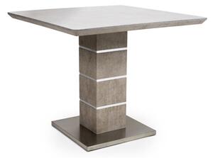 Delta Square Dining Table With Brushed Steel Base