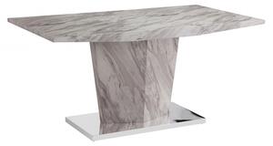 Reilly Marble Effect Dining Table With Stainless Steel Base