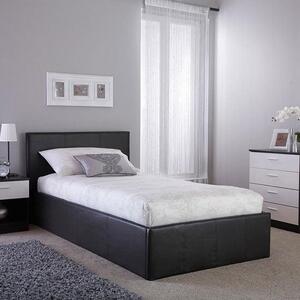 Stilton Faux Leather Single Bed In Black