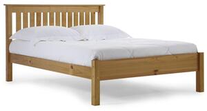 Maire Low Foot End Pine Wooden Single Bed In Antique