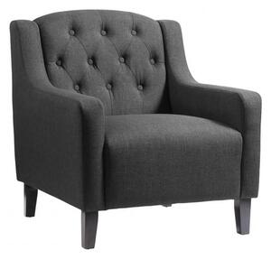 Paget Fabric Armchair With Wooden Legs In Grey