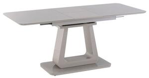 Calgene Extending Dining Table In Light Grey High Gloss