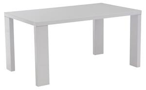 Sako Glass Top Dining Table In White High Gloss