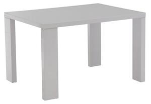 Sako Small Glass Top Dining Table In White High Gloss