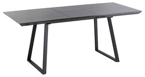 Michton Extending Glass Top Dining Table In Grey Oak