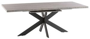 Remika Marble Effect Extending Dining Table In Light Grey