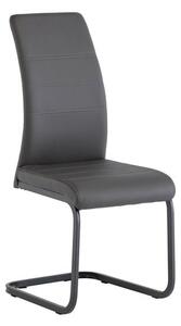 Michton Faux Leather Dining Chair In Grey