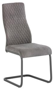 Palmen Fabric Dining Chair In Light Grey