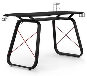 Oakland Metal Gaming Desk With Carbon Fibre And Black Legs