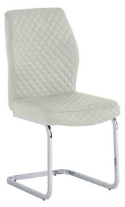 Caprika PU Leather Dining Chair In Stone