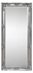 Padilla Lean-to Dress Mirror In Pewter Wooden Frame