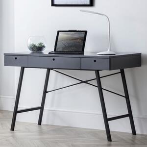 Taliessa Wooden Laptop Desk In Grey