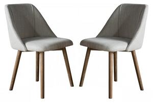 Elliata Natural Fabric Dining Chairs In A Pair