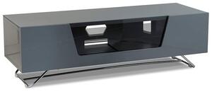 Clutton Medium LCD TV Stand In Grey With Chrome Base