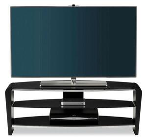 Finchley Glass TV Stand With 2 Shelves In Black