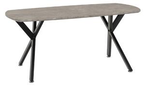 Alsip Oval Coffee Table In Concrete Effect And Black