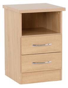 Mark Wooden Bedside Cabinet With 2 Drawers In Sonoma Oak