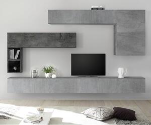 Infra Large Entertainment Unit In Oxide And Cement Effect