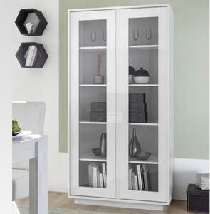 Iconic Wooden Display Cabinet In White High Gloss