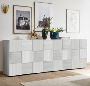 Aleta Wooden Sideboard In Eucalyptus Oak With 4 Doors