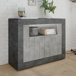 Nitro LED 2 Door Wooden Sideboard In Oxide And Cement Effect