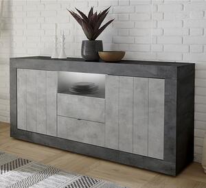 Nitro LED 2 Door 2 Drawer Oxide Sideboard In Cement Effect