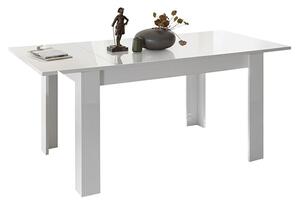 Nitro Extending Wooden Dining Table In White High Gloss