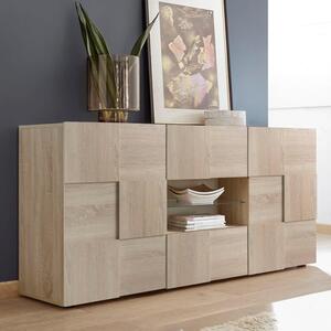 Aleta Wooden Sideboard In Sonoma Oak With 2 Doors 2 Drawers