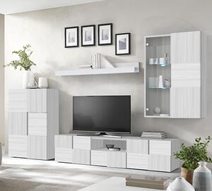 Aleta Wooden Living Room Furniture Set In Matt White