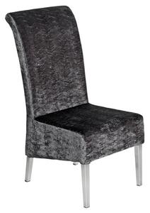 Mahpay Velvet Upholstered Dining Chair In Black