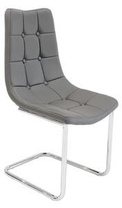 Mintaka Faux Leather Dining Chair In Grey