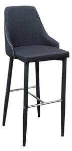 Divina Fabric Upholstered Bar Stool In Charcoal