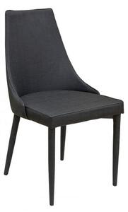 Divina Fabric Upholstered Dining Chair In Black