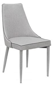 Divina Fabric Upholstered Dining Chair In Grey