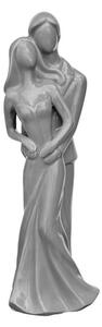 Ankaa Ceramic Wedding Couple Figurine In Grey