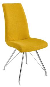 Mekbuda Fabric Upholstered Dining Chair In Yellow