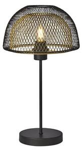 Honeycomb Table Lamp In Black Outer With Gold Inner