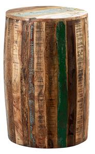 Coburg Wooden Drum Stool In Vintage Oak