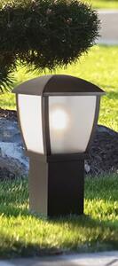 Seattle Outdoor Post Light In Black With Clear Acrylic Panels