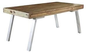 Reverso Medium Wooden Dining Table In Two Tone Oak