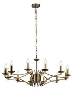 Infinity Wall Hung 12 Pendant Light In Antique Brass