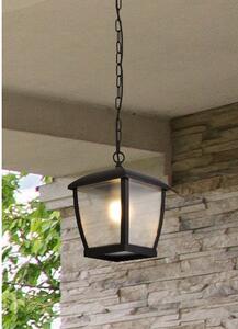 Seattle Outdoor Clear Acrylic Ceiling Pendant Light In Black