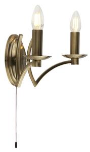 Infinity 2 Lamp Wall Light In Antique Brass