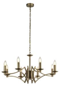 Infinity Wall Hung 8 Pendant Light In Antique Brass