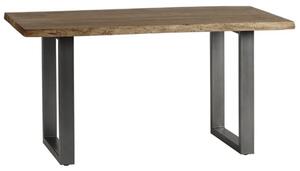 Catila Live Edge Medium Wooden Dining Table In Oak