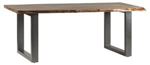 Catila Live Edge Large Wooden Dining Table In Oak