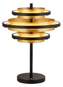 Hive 3 LED Table Lamp In Black And Gold Leaf